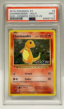 Charmander *PSA 9* 2016 Pokemon XY Evolutions Cosmos Holo Toys R Us #9 MINT - Image 2