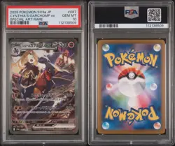 PSA 10 Cynthia's Garchomp ex SAR 087/063 Japanese Heat Wave Arena sv9a Pokemon - Image 3