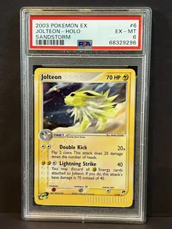 PSA 6 Excellent-NM Jolteon Holo EX Sandstorm 6/100 Pokemon - Image 1