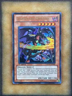 Yugioh Darkflare Dragon SDDC-EN002 Ultra Rare 1st Ed NM - Image 1