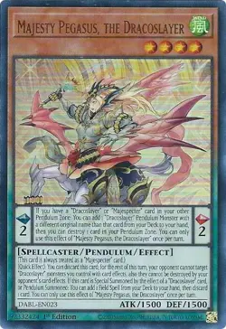 Yu-Gi-Oh! Majesty Pegasus, the Dracoslayer Ultra Rare DABL-EN023 NM - Image 1