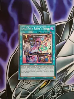 YuGiOh DAMA-EN062 Live Twin Sunny's Snitch Super Rare LP 1st Ed - Image 1