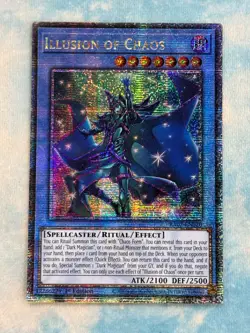 YUGIOH ILLUSION OF CHAOS QUARTER CENTURY SECRET RARE NM RA02-EN020 - Image 1
