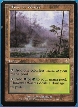 Llanowar Wastes Apocalypse HP/DAMAGED Land Rare CARD (506110) ABUGames - Image 1