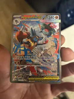 Mega Lucario EX 179/132 Full Art Rare Near Mint Fresh Pull Pokemon Card - Image 1