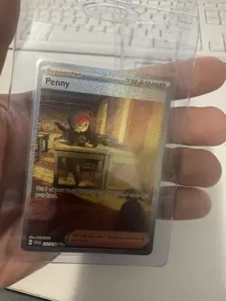Pokemon TCG Penny Paldean Fates Trainer Holo Card 239/091 Illustration Rare - Image 3