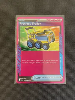 Pokemon TCG Precious Trolley Trainer Card Surging Sparks Ace Spec 185/191 - Image 1