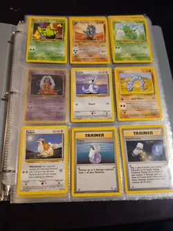 Vintage Pokemon TCG WOTC Y2K Card Binder- Most Are Heavily Played Damaged Cards - Image 1