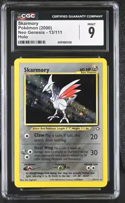 CGC 9 MINT Skarmory 2000 Neo Genesis 13/111 Holo Pokemon Card - Image 1