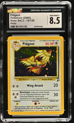 CGC 8.5 Pidgeot 2000 Base Set 2 14/130 Holo Pokemon Card - Image 1