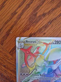 Pokemon Arceus VSTAR TCG Holo Card Brilliant Stars 176/172 Rainbow Secret Rare - Image 2
