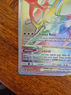 Pokemon Arceus VSTAR TCG Holo Card Brilliant Stars 176/172 Rainbow Secret Rare - Image 5