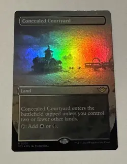 MTG Concealed Courtyard (Borderless) Foil Outlaws of Thunder Junction LP - Image 1