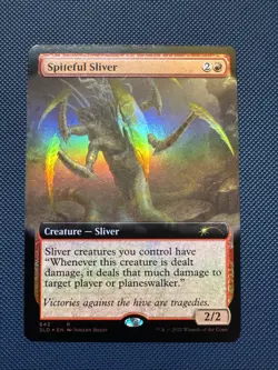 MTG Spiteful Sliver (Extended Art) - Secret Lair Drop Series (SLD) NM Foil - Image 1