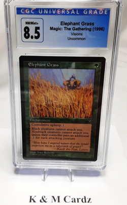 MTG - Legends - Elephant Grass - Graded - CGC 8.5 - Vintage - Image 1