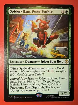 MTG: SPIDER-MAN: SPIDER - HAM, PETER PORKER ,0114, REGULAR, RARE, NM, SPM - Image 1