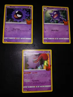 (3 Cards) Pokemon TCG Trick Or Trade 2022 Gastly, Haunter, And Gengar - Image 1