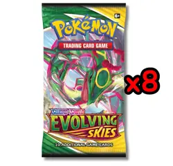 x8 Evolving Skies Booster Packs - Pokemon TCG - Sword & Shield Sealed New - Image 1