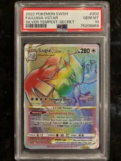 2020 Pokemon SWSH #202 FA/Lugia VSTAR Silver Tempest Secret Psa 10 - Image 1