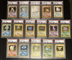 COMPLETE Unlimited Pokemon Base Master Set ALL HOLO GRADED PSA 6 7 8 9 +BONUS - Image 2