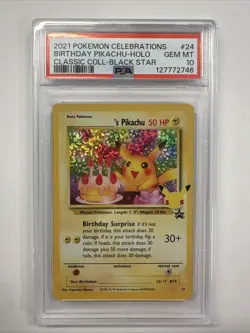 2021 POKEMON CELEBRATIONS CLASSIC COLL #24 BIRTHDAY PIKACHU-HOLO PSA 10 🔥🔥 - Image 1