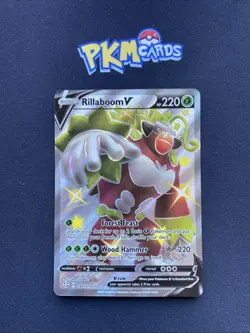 Pokemon TCG Rillaboom V Shining Fates SV105/SV122 Full Art Shiny Rare NM. - Image 1