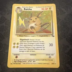 Pokemon TCG Fossil Raichu Holo Unlimited 14/62 - Image 1