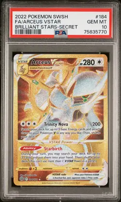 2022 POKEMON SWORD & SHIELD BRILLIANT STARS SECRET FULL ART/ARCEUS VSTAR PSA 10 - Image 1