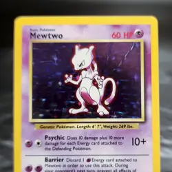 Mewtwo 10/102 Base Set Holo Rare Pokemon TCG Unlimited WOTC 1999 Near Mint⭐ - Image 2