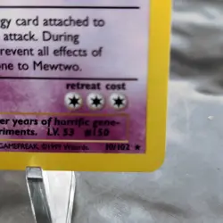 Mewtwo 10/102 Base Set Holo Rare Pokemon TCG Unlimited WOTC 1999 Near Mint⭐ - Image 4