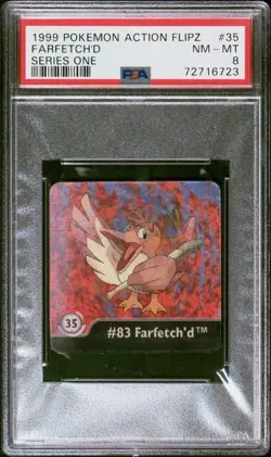 1999 Pokemon Action Flipz Series One #35 Farfetchd PSA 8 NM-MT - Image 1