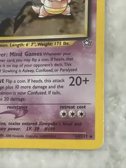 Pokemon TCG Slowking Neo Genesis 14 Holo Unlimited Holo Rare - Image 5