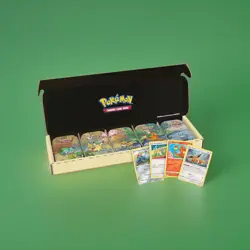Pokemon TCG Kanto Friends Mini Tin 5-Pack Bundle - 10 Booster Packs + Coins - Image 1