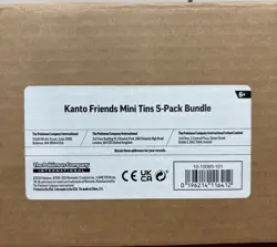 Pokemon TCG Kanto Friends Mini Tin 5-Pack Bundle - 10 Booster Packs + Coins - Image 3