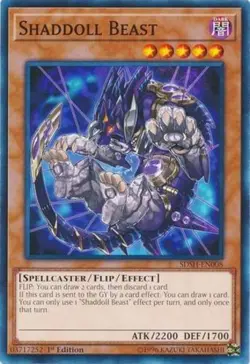 Yugioh! LP Shaddoll Beast - SDSH-EN008 - Common - 1st Edition Lightly Played, En - Image 1