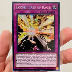 Yu-Gi-Oh! TCG Exxod Fires of Rage 1st Ed Prismatic Secret Rare NM - Image 1