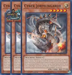 Yugioh! 3x Cyber Jormungardr ALIN-EN026 Common 1st Ed NM - Image 1