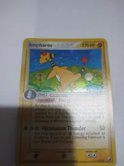 AMPHAROS 1/115 EX Unseen Forces REVERSE HOLO RH rare Pokemon TCG card - Image 2