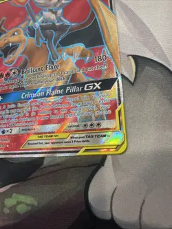 Charizard & Braixen Tag Team GX Full Art 212/236 SM Cosmic Eclipse Pokemon Card - Image 4