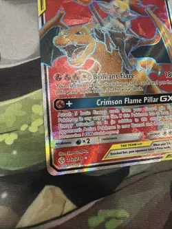 Charizard & Braixen Tag Team GX Full Art 212/236 SM Cosmic Eclipse Pokemon Card - Image 5
