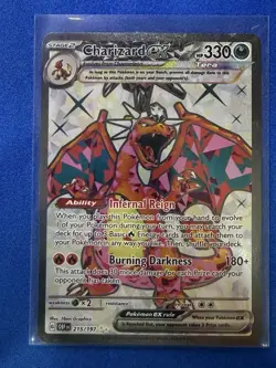 Pokemon TCG Charizard EX Obsidian Flames Holo Ultra Rare Card 215/197 - Image 1