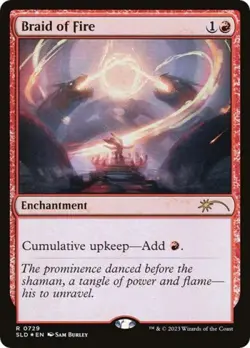 Braid of Fire (729) -Foil Light Play MTG Secret Lair - Image 1