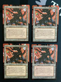 Mishra's Factory (4th Edition MTG) ALTERED playset of four (4) hand painted! - Image 1