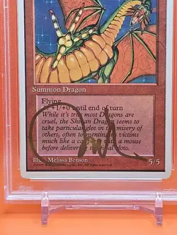 1995 MAGIC The Gathering SHIVAN DRAGON 4TH ED PSA/DNA CERTIFIED MELISSA BENSON - Image 2