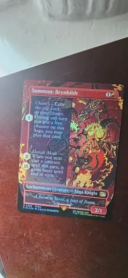 Magic The Gathering - Summon: Brynhildr Borderless Foil Rare - Image 1