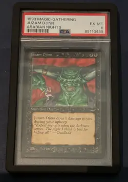 1993 JUZAM DJINN Arabian Nights Mtg Magic The Gathering PSA 6 - Image 1