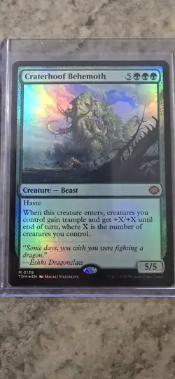 Craterhoof Behemoth Tarkir: Dragonstorm Foil Creature Beast Mythic MTG NM - Image 1