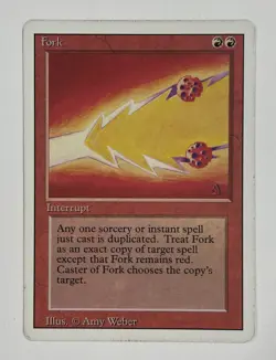 Fork Revised MP Moderate Play MTG Magic The Gathering - Image 1