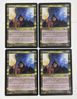 Meddling Mage Playset Planeshift MP Moderate Play MTG Magic The Gathering - Image 1