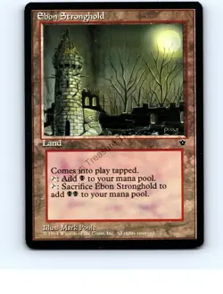 Ebon Stronghold Land Uncommon Fallen Empires MTG NP Near Mint or Better - Image 1